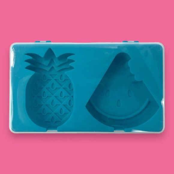 Pineapple & Watermelon Shape Ice Pop Tray Popsicle Mold & Reusable Pop Sticks - Picture 16 of 16